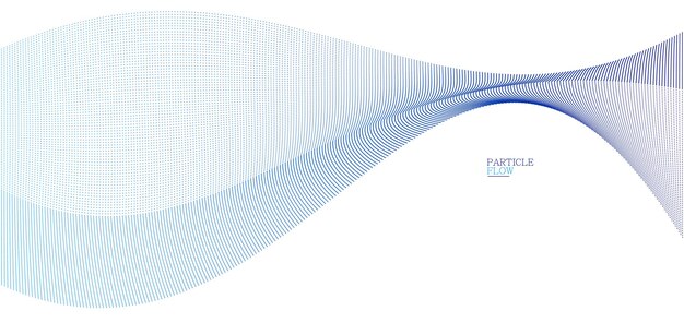 Light blue abstract background vector wave of flowing particles curvy lines of dots in motion technology and science theme airy and ease futuristic illustration