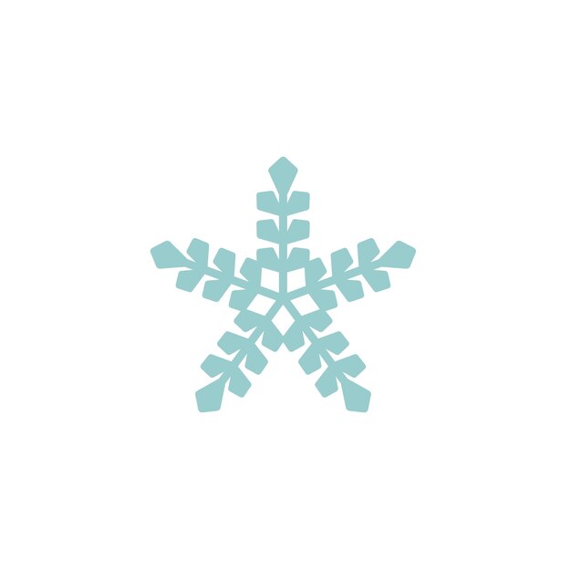 light blue snowflake set abstract