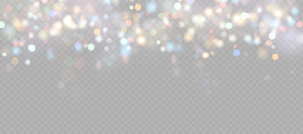 Light bokeh abstract christmas lights background Bright blur of lights Vector