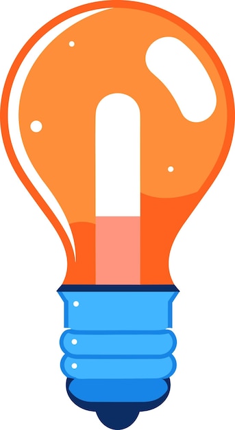 light bulb and idea in ux ui flat style isolated on background