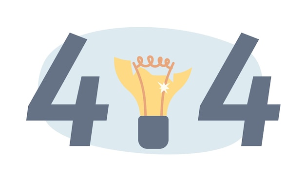 Light bulb failure vector empty state illustration