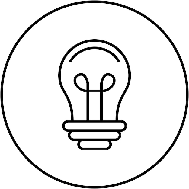 light bulb icon vector image can be used for nuclear energy