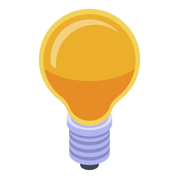 Light bulb idea student icon Isometric of light bulb idea student vector icon for web design isolated on white background