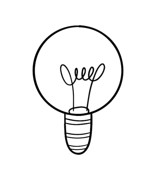 light bulb lighting fixture tech lighting doodle linear cartoon coloring book