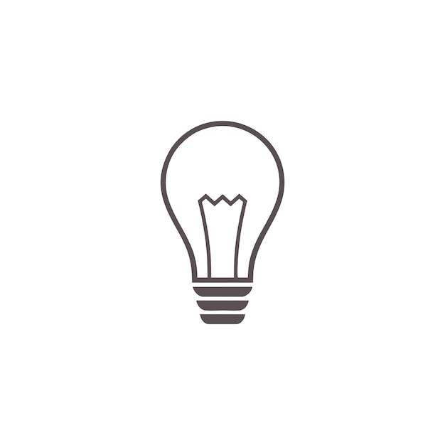 Light Bulb line icon vector isolated on white background Idea sign solution thinking concept