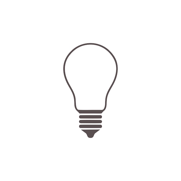 Light Bulb line icon vector isolated on white background Idea sign solution thinking concept