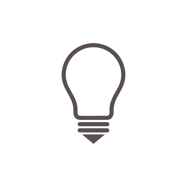 Light Bulb line icon vector isolated on white background Idea sign solution thinking concept