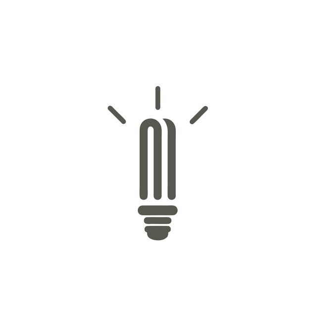 Light Bulb line icon vector isolated on white background Idea sign solution thinking concept