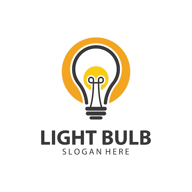 light bulb logo design vector