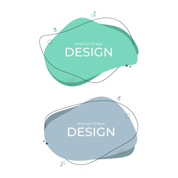Light color abstract shapes design creative