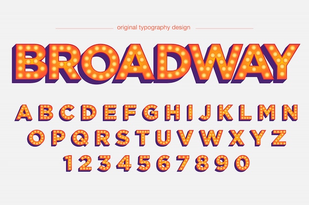 Light display typography design