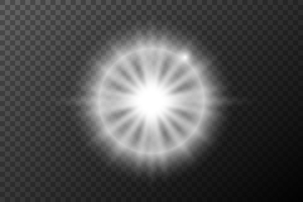 Light effect isolated flare tire explosion dust line solar flare star spark sunlight vector background
