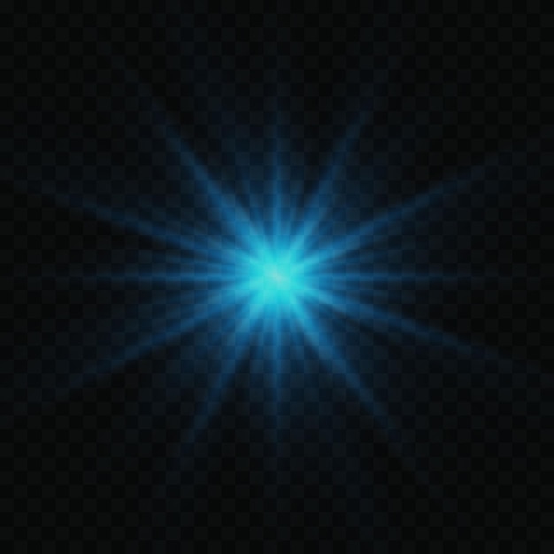 Light explodes on a transparent background