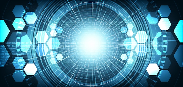 light eye futuristic digital circuit network background