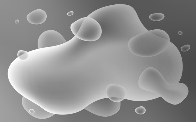 light gray vector template with liquid shapes