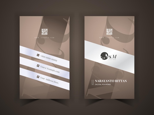 Light Purple and Silver white color Professional Modern Business Card Design