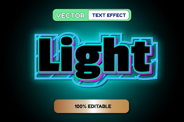 light text style effect