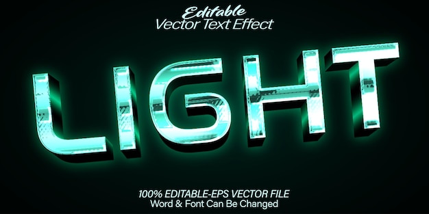 light vector text effect editable alphabet neon glow lamp electronic power color