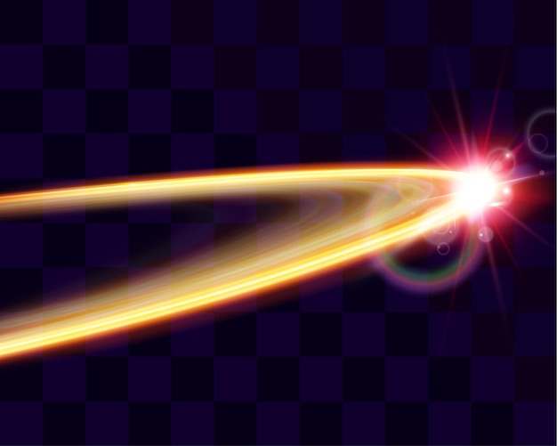 light waveshiny gold linescolor glowing design elementwavy bright stripesvector illustration