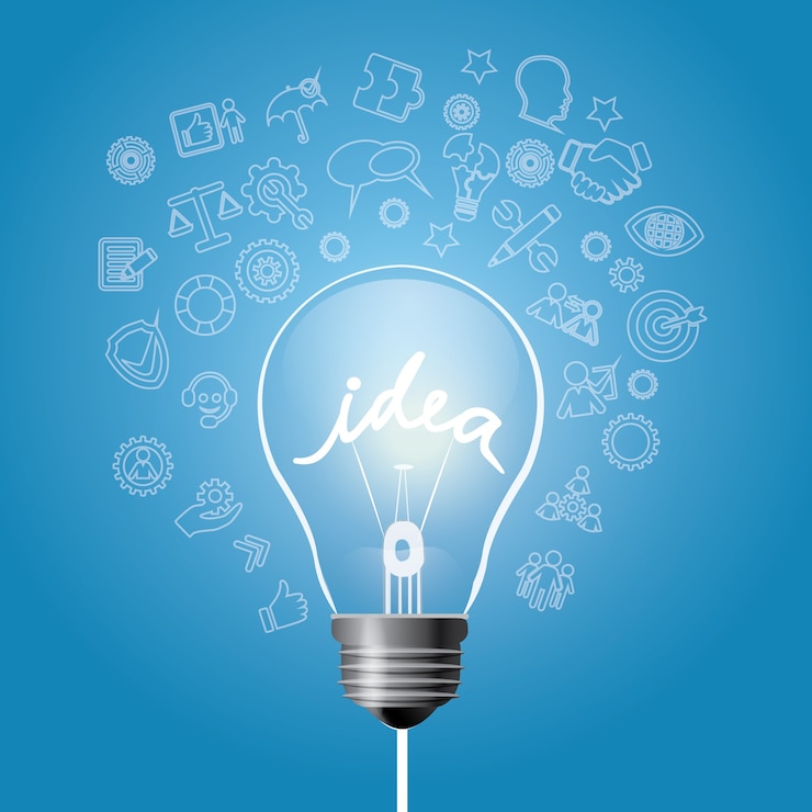 Vektör lightbulb as idea symbol. vector illustration