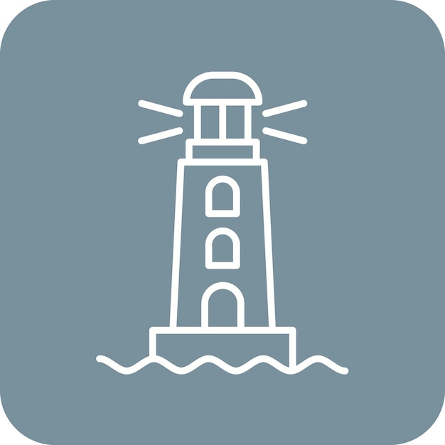 lighthouse icon vector image can be used for map and navigation