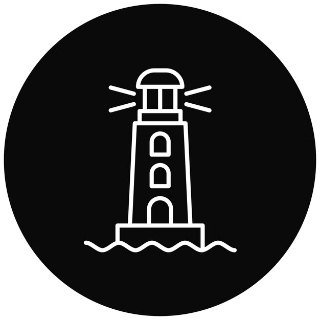 lighthouse icon vector image can be used for map and navigation
