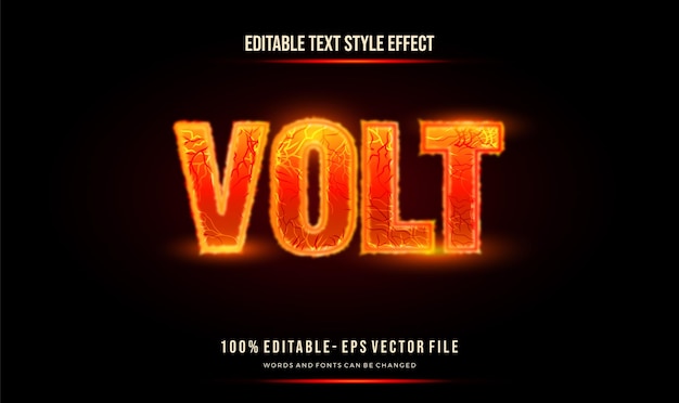 Lightning Text style Effect. editable text 