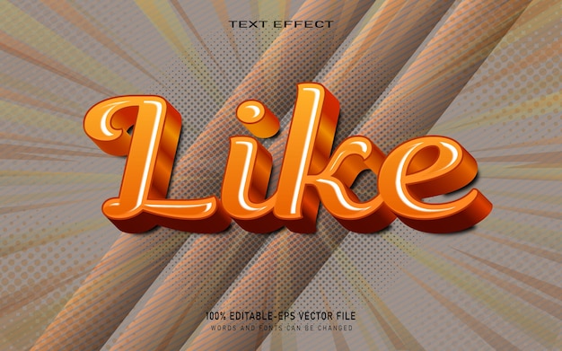 Like 3d editable text effect template