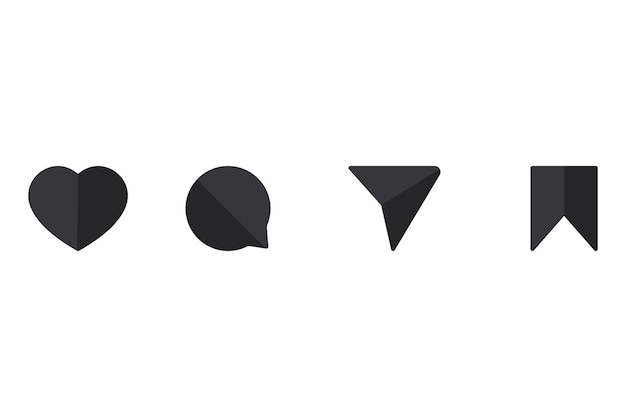 like comment share save icons
