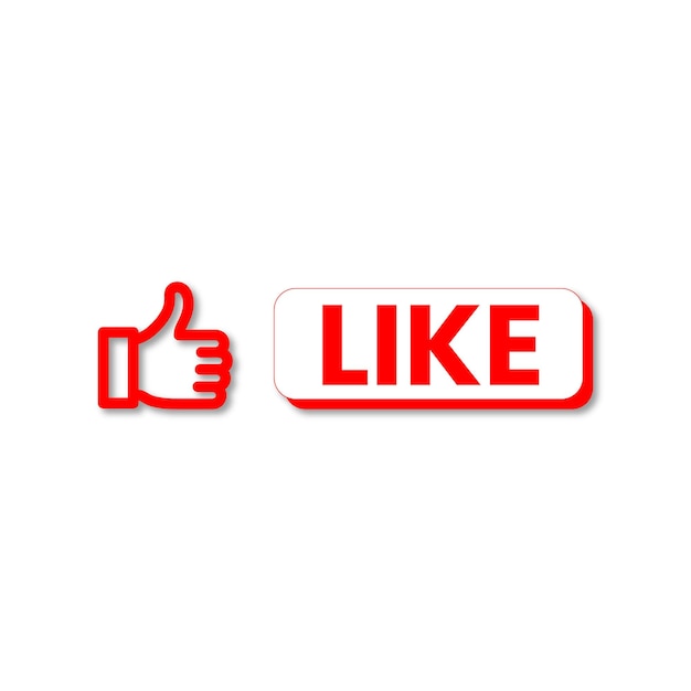 Like Icon Design Thumb up icon Like Button Thumbs Up Cartoon Style A sticker template with thump