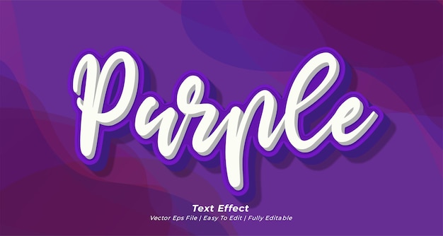 Lila text effekt redigerbar 3d text stil