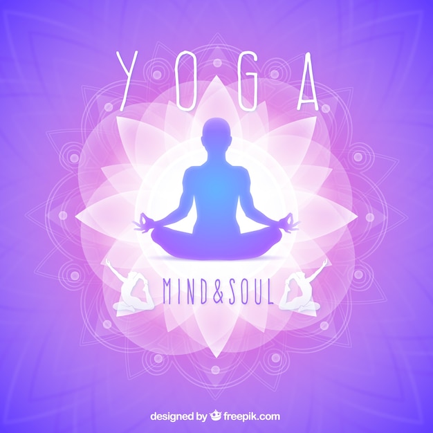 Lilla silhuet yoga