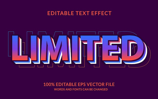 Limited editable text effect