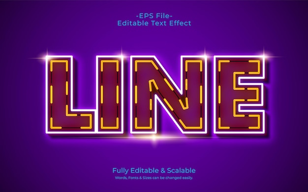 Line 3D Text Effect Fully Editable Illustrator to Vector