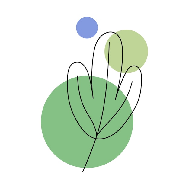 line art leaf