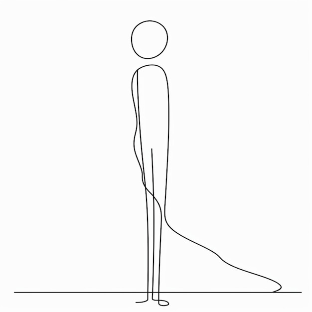 Line art minimalistisk design tegnevektor