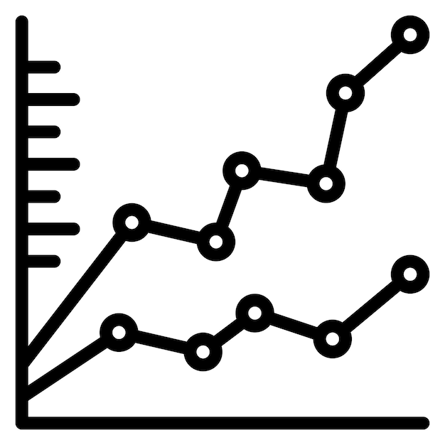 line chart icon vector image can be used for business performance