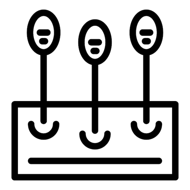 Line icon of a device using sensors to collect data