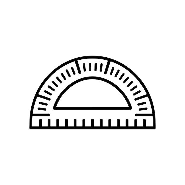 line illustration of protractor
