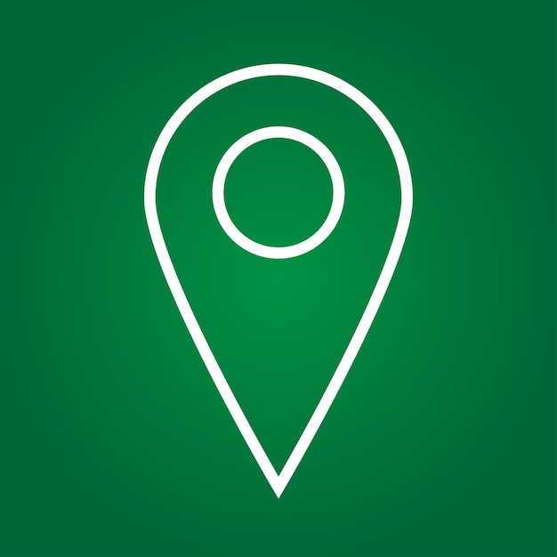 Line map pointer, place ico with background design vector editable colour