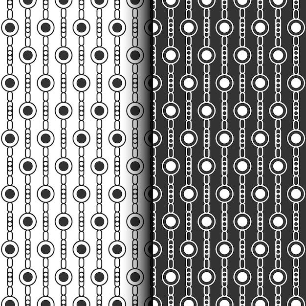 Linear seamless pattern with line stripe and circles