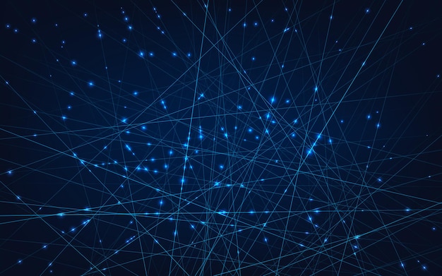 lines and nodes connected into cells computer web