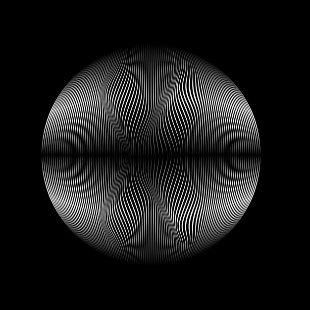 Lines constructed sphere .Vector  .Technology sphere Logo .