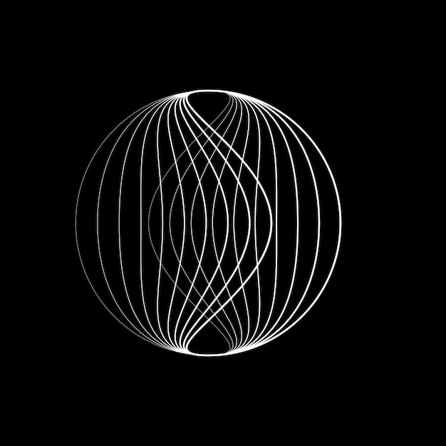Lines in Circle Form . Spiral Vector Illustration .Technology round. Vector Logo . Design element .