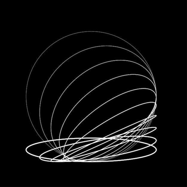 Lines in Circle Form . Spiral Vector Illustration .Technology round. Wave Logo . Design element .