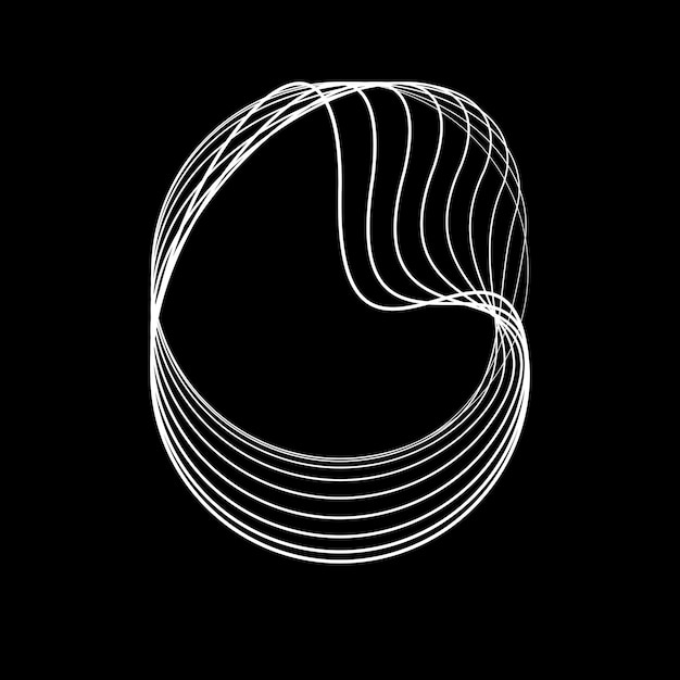 Lines in Circle Form . Spiral Vector Illustration .Technology round. Wave Logo . Design element .