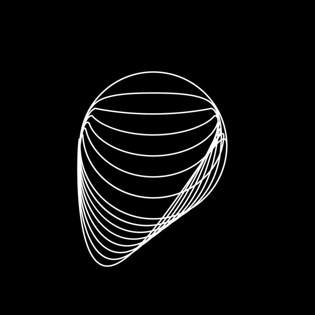 Lines in Circle Form . Spiral Vector Illustration .Technology round. Wave Logo . Design element