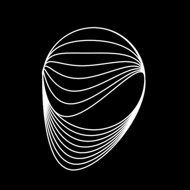 Lines in Circle Form . Spiral Vector Illustration .Technology round. Wave Logo . Design element .