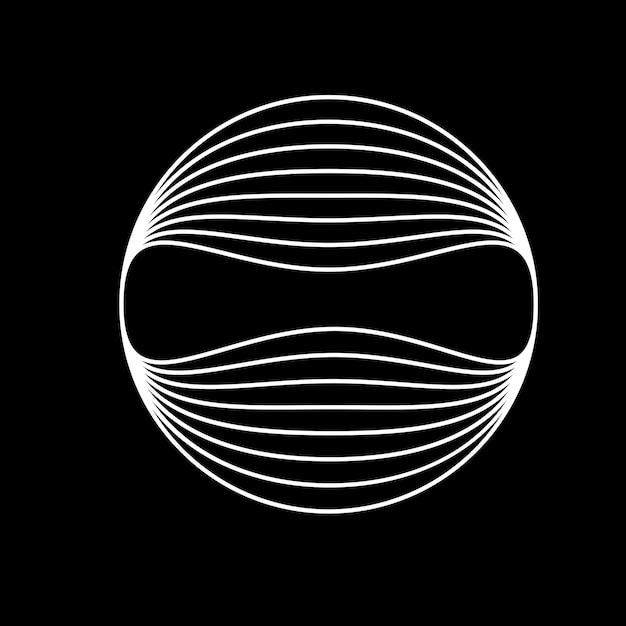 Lines in Circle Form . Spiral Vector Illustration .Technology round. Wave Logo . Design element .