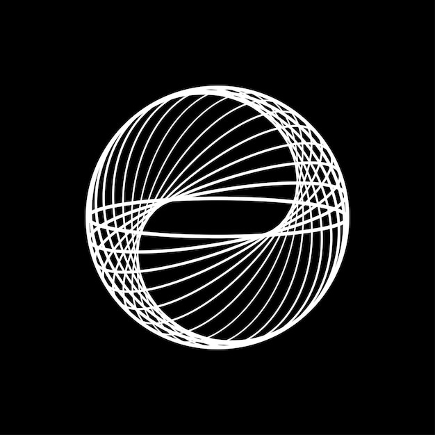 Lines in Circle Form . Spiral Vector Illustration .Technology round. Wave Logo . Design element .